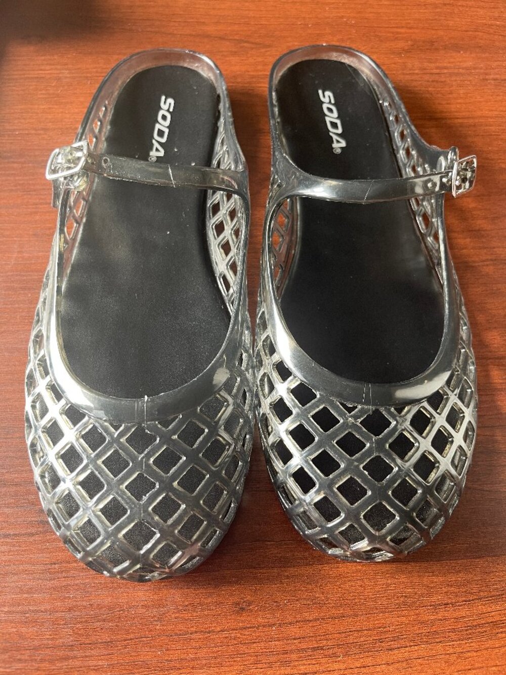 Soda Black Jelly Ballet Slip-On Mules Y2K Style 9 Women (LIKE NEW)